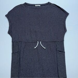 Marine Layer Tunic Coverup Womens Small Black Striped Supima Cotton Spandex  USA